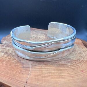Native American Sterling Silver Cuff by G. Lazaro